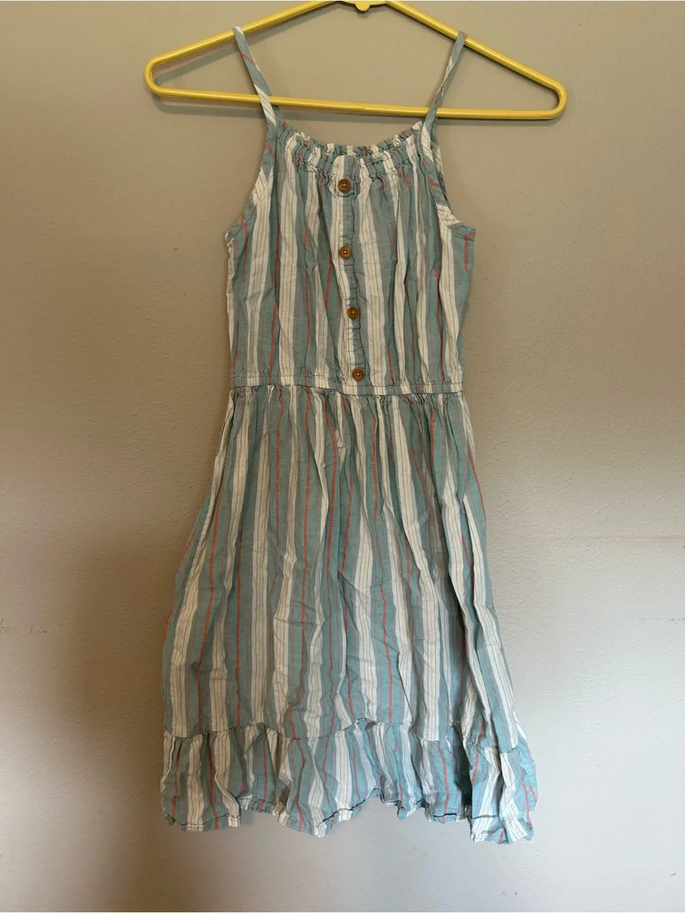 Oshkosh Girls' Striped Spaghetti-Strap Dress - Blue & White
